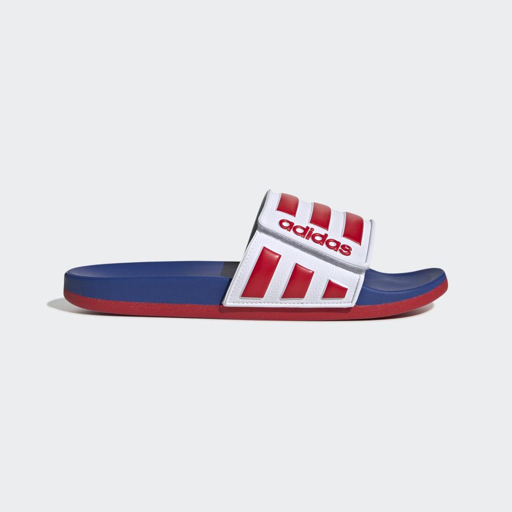 Papuci Adidas Adilette Comfort Barbati Romania - Albi/Rosii Inchis/Albastru Regal EG1346
